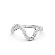 Silver Wave Diamond Ring